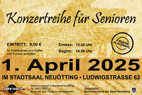 Musik erfreut das Herz - Konzertreihe für Senioren