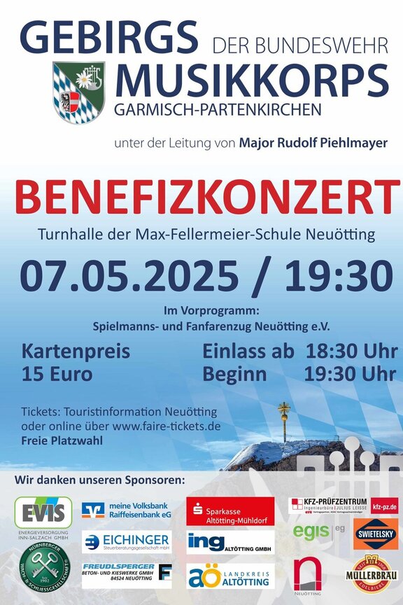 Benefizkonzert des Gebirgsmusikkorps