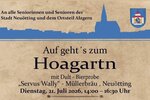 Auf gehts zum Hoagartn - mit Dult-Bierprobe