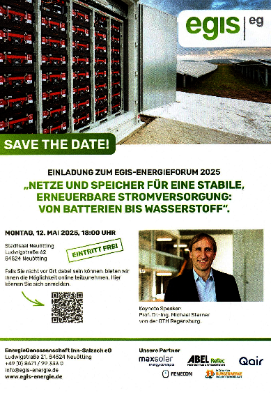 EGIS Energieforum Strom 2025 - „Zukunftssichere Energielösungen für unsere Region“