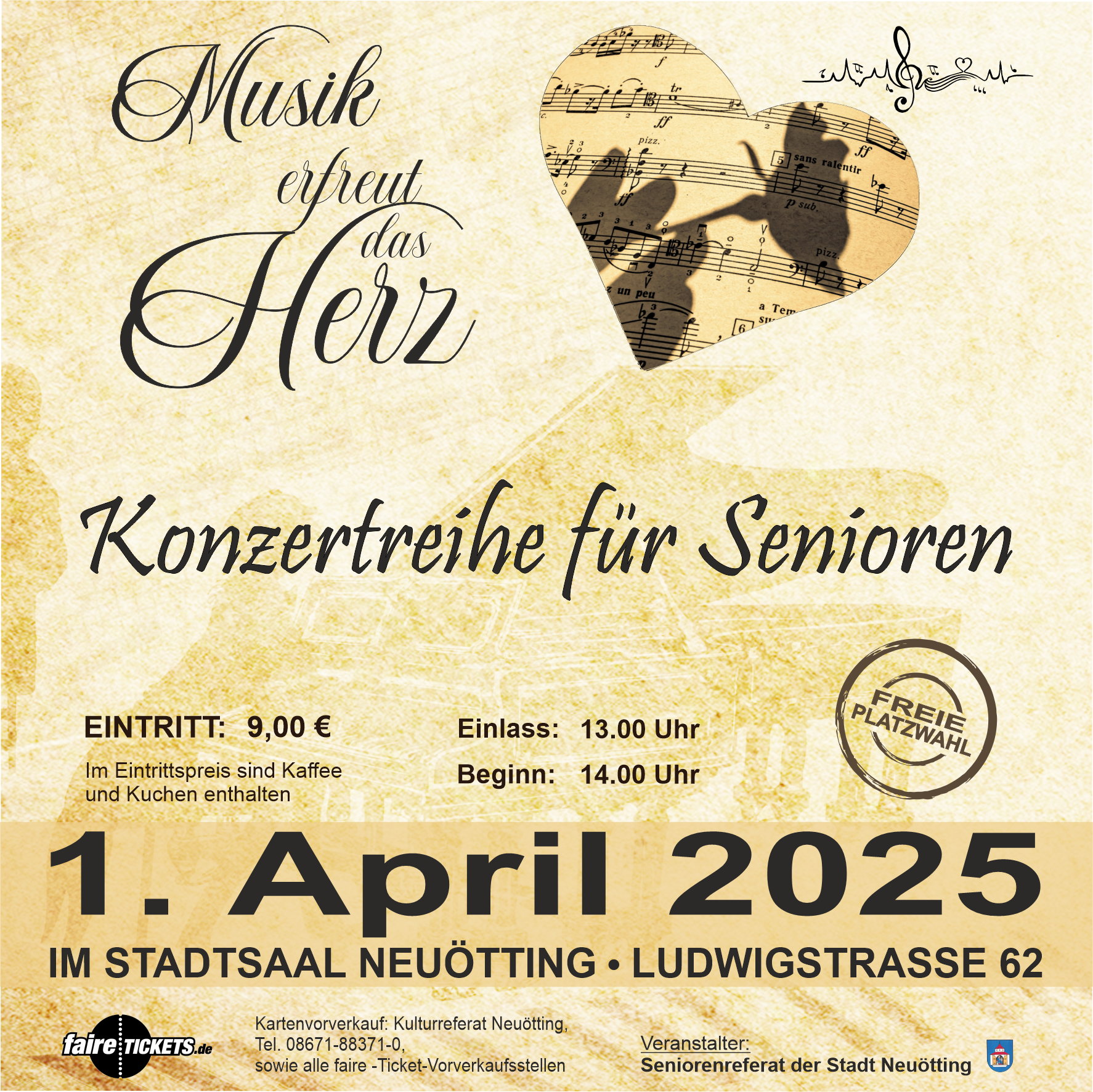 Musik erfreut das Herz - Konzertreihe für Senioren